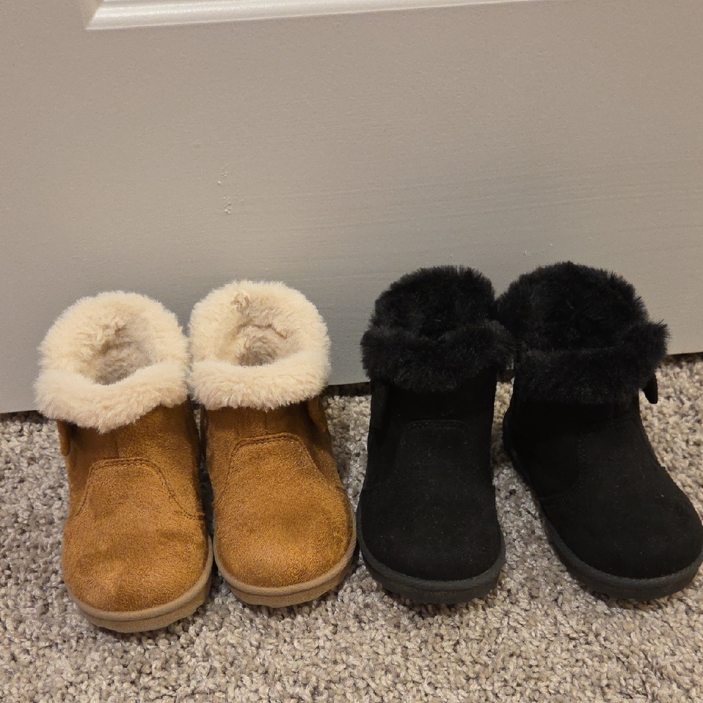 Wonder Nation Kids Boots in Tan and Black